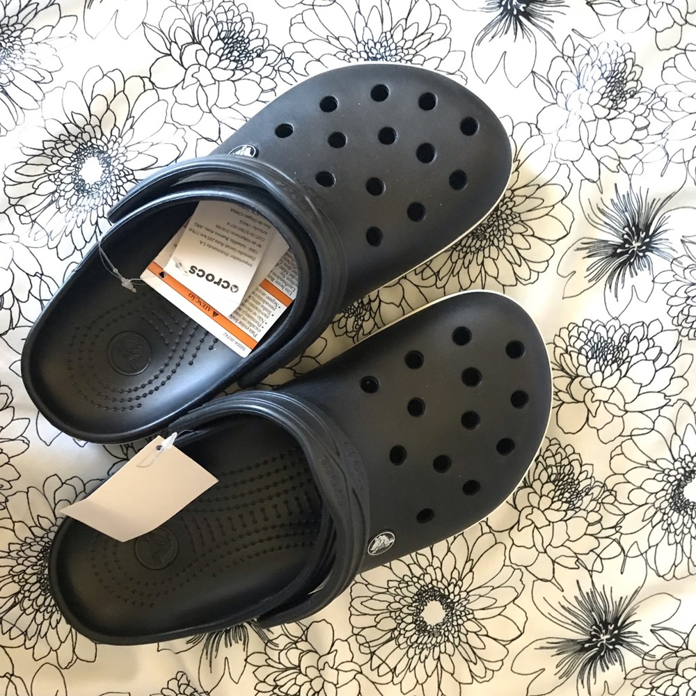 Black and White Crocs